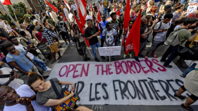 Demonstration i Italien mot nya regeringens försök att stoppa invaandring