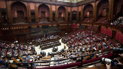 Interirör från det italienska parlamentet