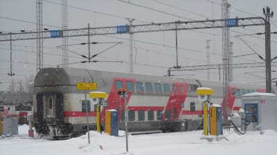 Tåg i snö