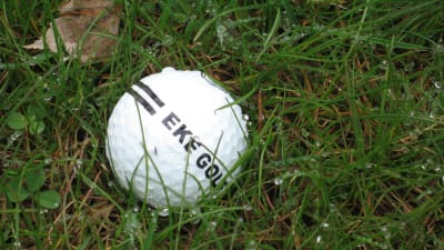 Golfboll i gräset