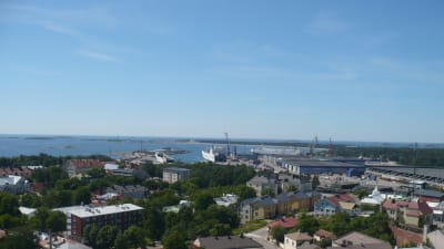 Utsikt över Hangö och Västra hamnen