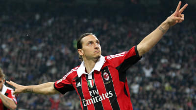 Zlatan Ibrahimovic gjorde mål i Milano-derby våren 2012.