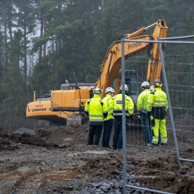 Kiipula-opiston rakennustyömaa Nokialla.