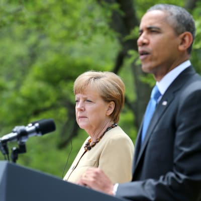 USA:s president Barack Obama och Tysklands förbundskansler Angela Merkel träffades i Washington den 2 maj.