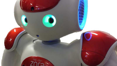 Robot med lysande ögon