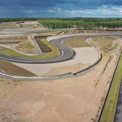 Drönarbild på Kymi Ring.