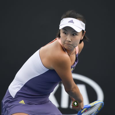 Kiinalainen tennistähti Peng Shuai Melbournen turnauksessa tammikuussa 2020