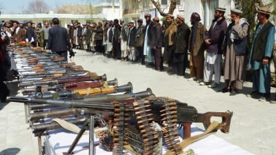 En del medlemmar av Hezb-i-Islami har redan lagt ner sina vapen, som här i provinsen Baghglan år 2010