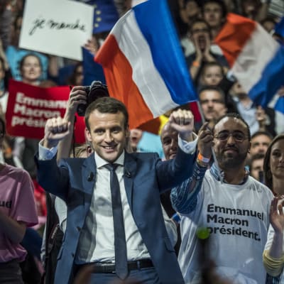 Presidentkandidat Emmanuel Macron i Frankrike