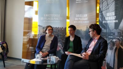 Heidi Hautala, Ska Keller och Ville Niinistö. 