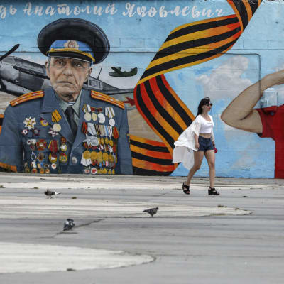 Nationalistisk väggmålning på Krim.