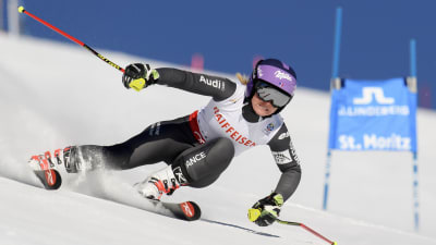 Tessa Worley i elden vid VM i St. Moritz 2017.
