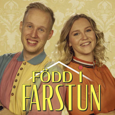 Simon Karlsson och Märta Westerlund i pastellfärgade kläder från nittiotalet.