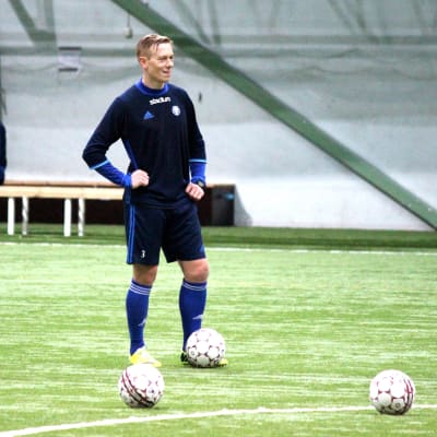 Mikael Forssell i HJK:s träningar februari 2016.