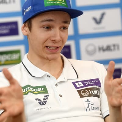 Eero Hirvonen inför lagtävlingen i Seefeld.
