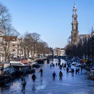 Skridskoåkning i Amsterdam 13.2.2021