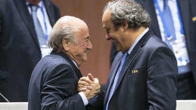 Sepp Blatter och Michel Platini, maj 2015.