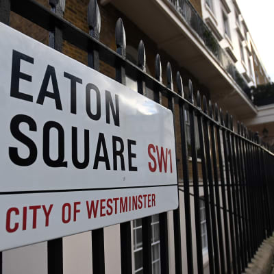 Eaton Square -katukyltti Lontoossa. 