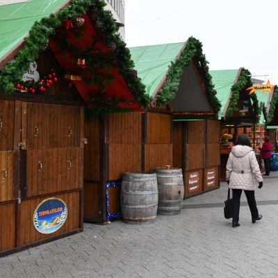 Julmarknaden i Ludwigshafen, Tyskland, fredagen 16.12.2016