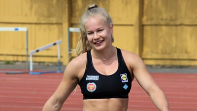 Saga Andersson tränar i Helsingfors i maj 2019.