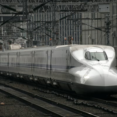Shinkansen-snabbtåg i Japan.