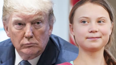 USA:s president Donald Trump och Greta Thunberg.