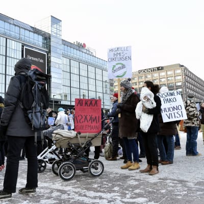 Demonstration på Narinken.