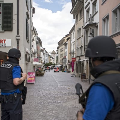 Flera människor skadades i en attack i Schaffhausen i Schweiz den 24 juli 2017.