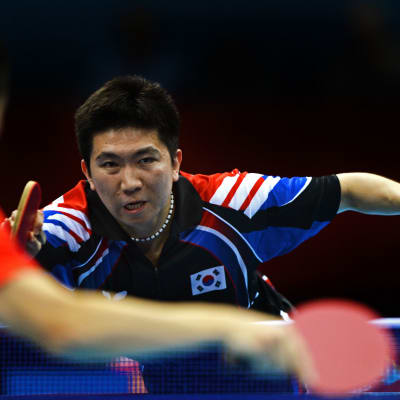 Ryu Seung-min pelaamassa olympialaisissa.
