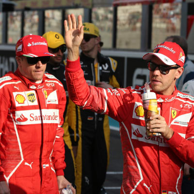 Kimi Räikkönen och Sebastian Vettel.
