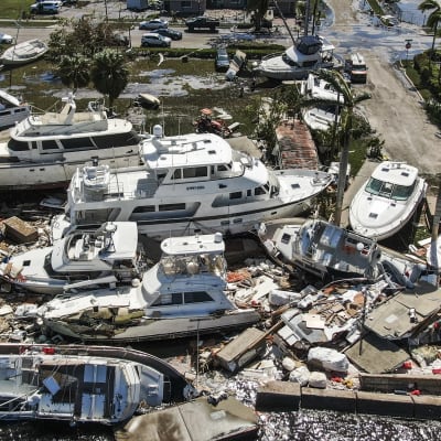 Hurrikaani Ianin tuhoja Fort Myersissä Floridassa.