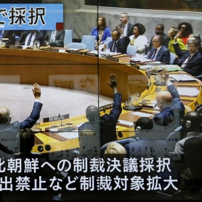 FN:s säkerhetsråd röstar om sanktioner mot Nordkorea i september 2017.