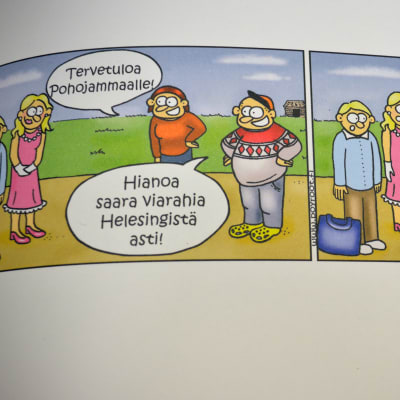 Pöyrööt-sarjakuvan Jussi Pöyröö ystävineen käyttää ärrää eli pohjalaista "reetä" d-kirjaimen tilalla.