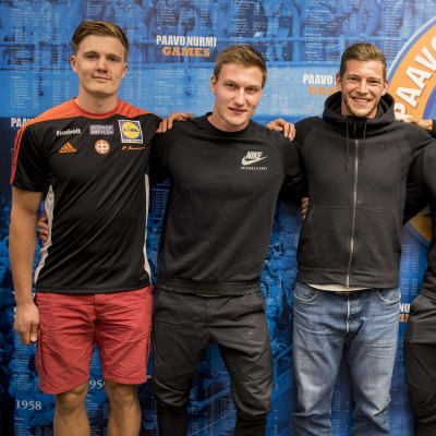 Oliver Helander, Thomas Röhler, Andreas Hofmann, Johannes Vetter och Tero Pitkämäki.