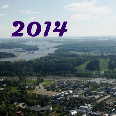 Flygfoto över Borgå.