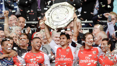 Arsenal firar vinst i Community Shield