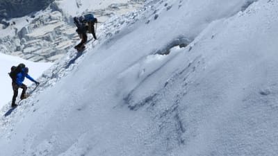 Alpinister i Mont Blanc