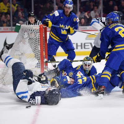 Finland mot Sverige, junior-VM i ishockey 2017.