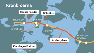 Kronbroarna - plan som Helsingfors stad gjort i december 2015