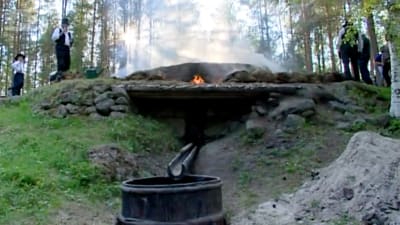 Tjärbränning i Puro år 2006