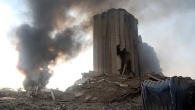 Libanons största vetesilo förstördes i explosionen i Beiruts hamn