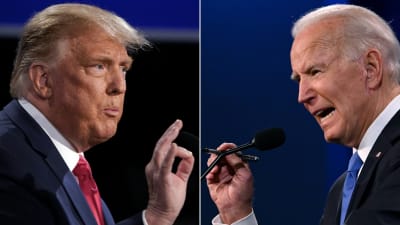 Kampen mellan Donald Trump och Joe Biden når nu sin kulmen. 