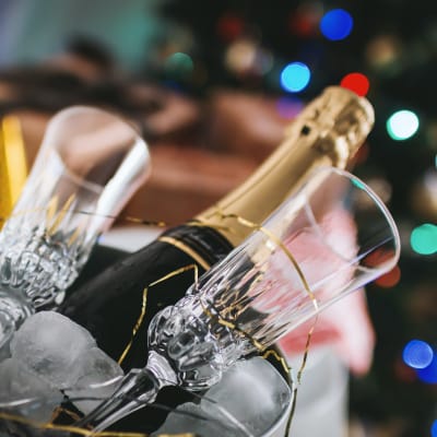 Champagne på kylning.