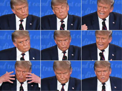 Donald Trump under tv-debatten 29.9.2020