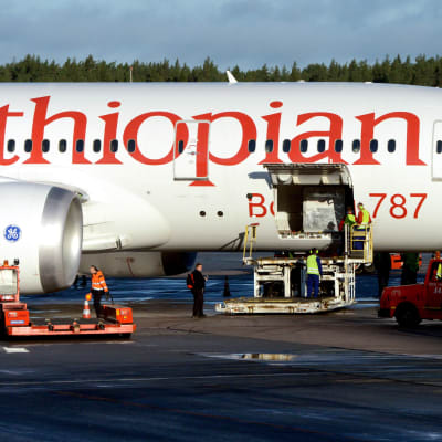 Ethiopian Airlines 20 september 2012 på Stockholm Arlanda flygplats.