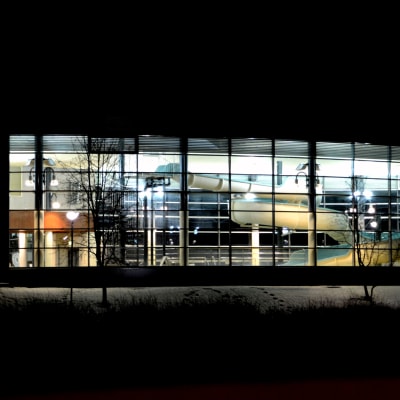 Exteriör av Borgå simhall