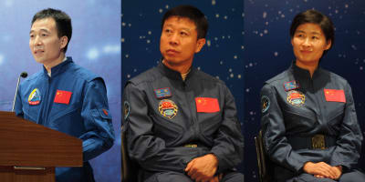 Besättningen på rymdfarkosten Shenzhou-9.