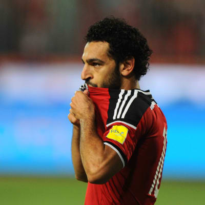 Mohamed Salah i Egyptens landslagströja.
