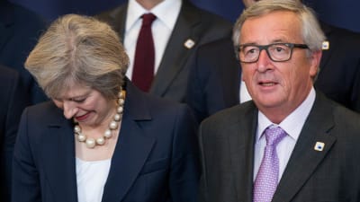 Storbritanniens premiärminister Theresa May och EU-kommissionens ordförande Jean-Claude Juncker