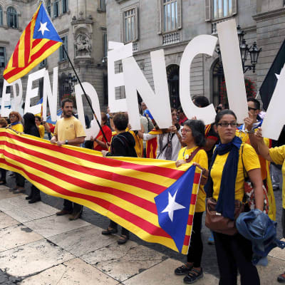 Demonstration för katalansk självständighet.